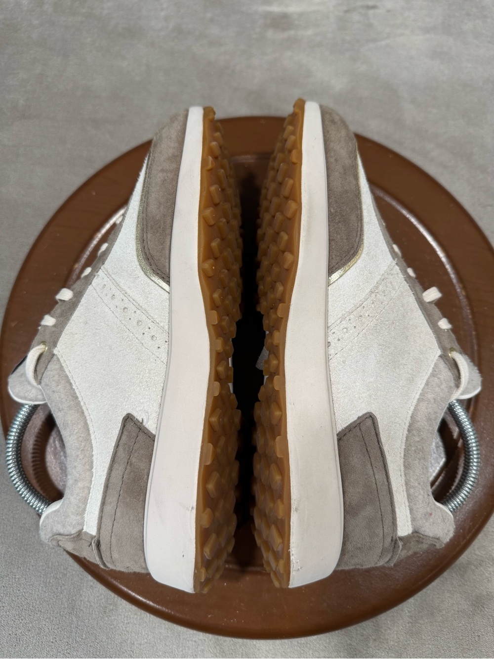 Cole Haan Women's Beige & Cream Suede Sneakers - Picture 9 of 11